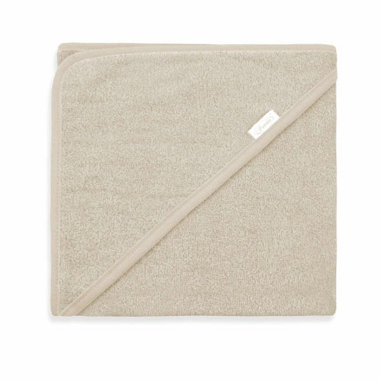 Badcape met naam - beige