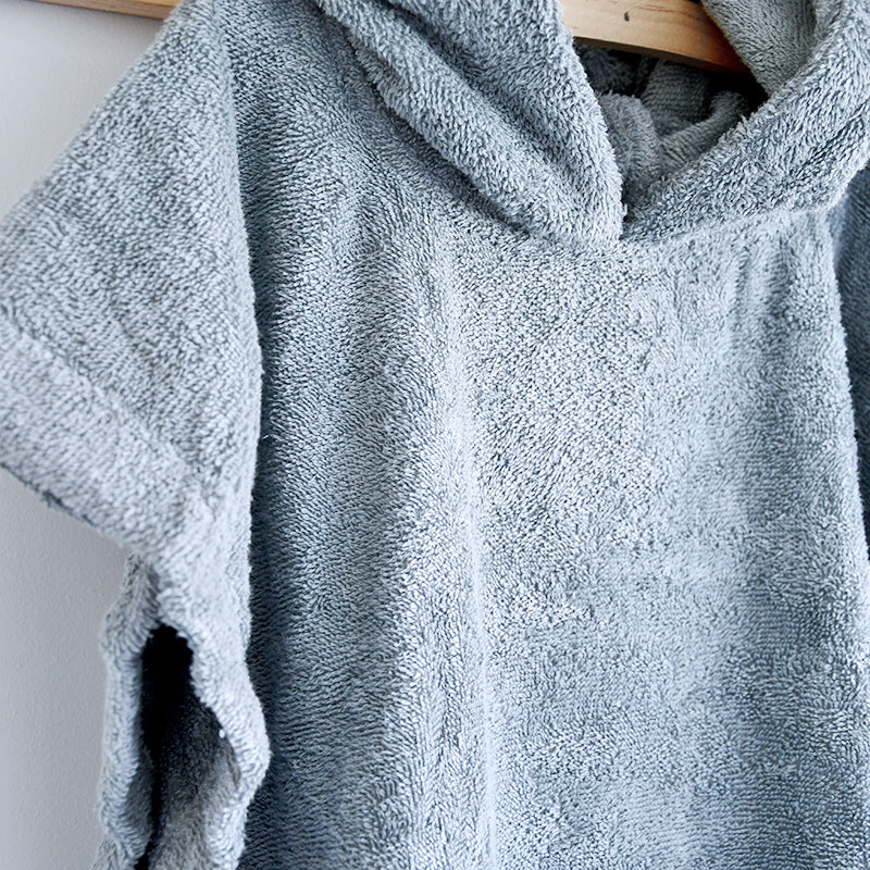 Poncho badstof - blauw