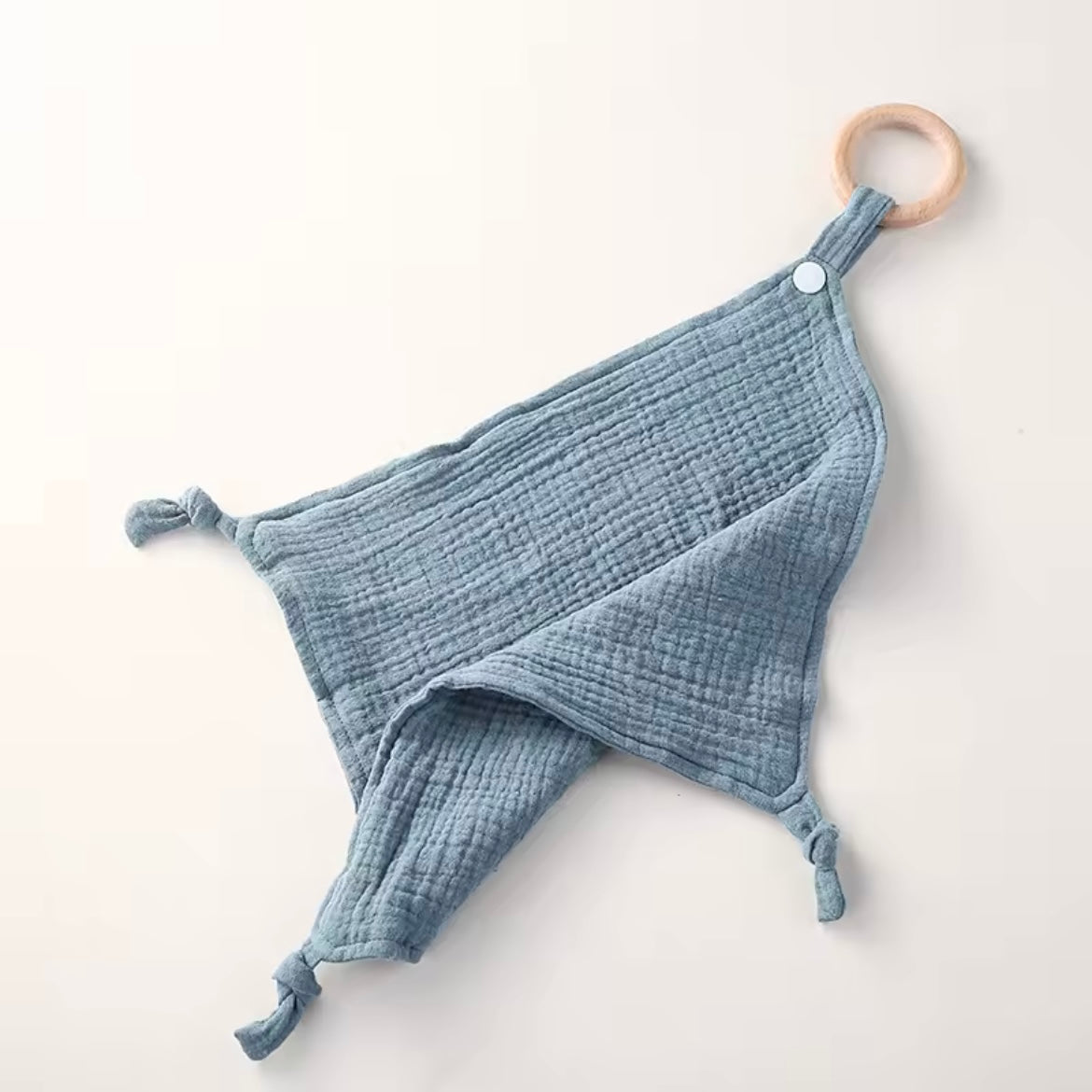 Hydrofiel knuffeldoekje met naam - blauw