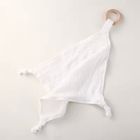 Hydrofiel knuffeldoekje met naam - wit