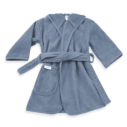 Pretletter Badjas badstof met naam kind blauw