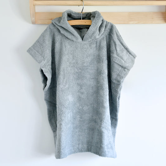Poncho badstof - blauw