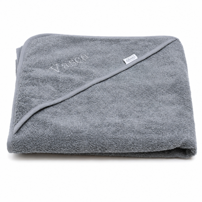 Badcape met naam - blauw