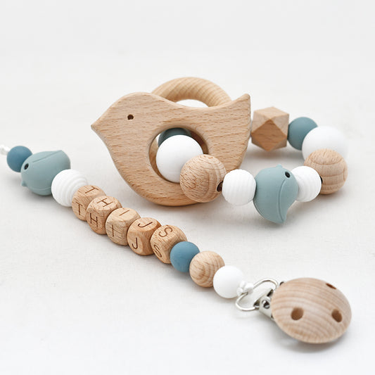 Speenkoord naam hout - Blauw vogel