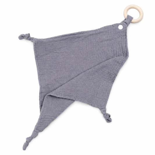 Hydrofiel knuffeldoekje met naam - blauw