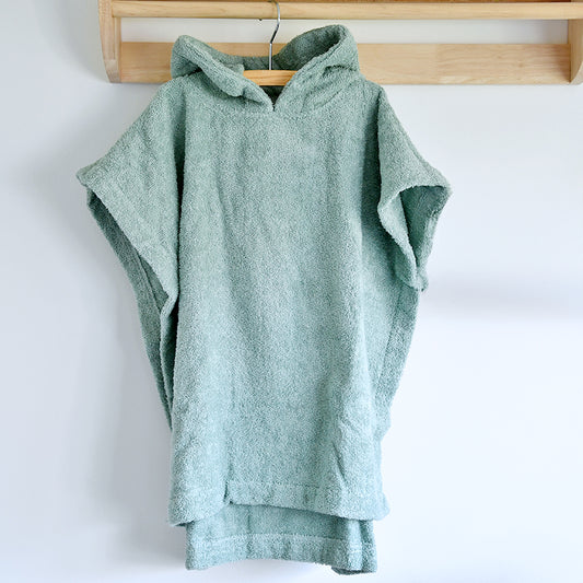 Poncho badstof - groen