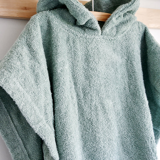 Poncho badstof - groen