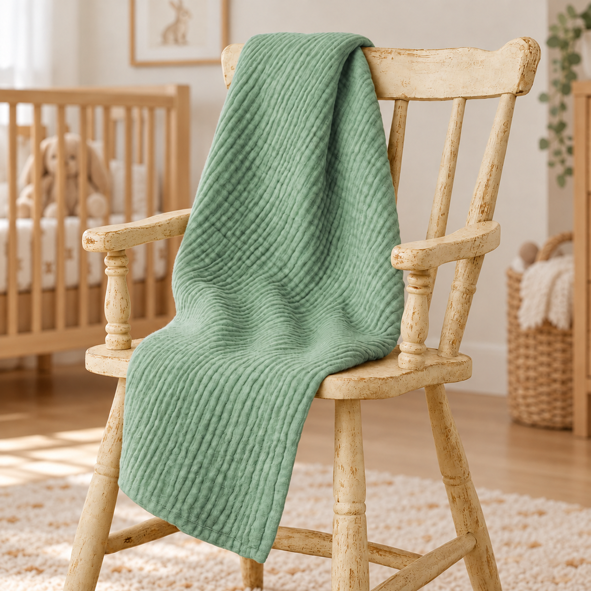 Hydrofiele doek met naam - groen
