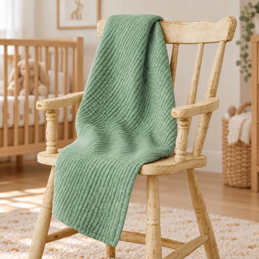 Hydrofiele doek met naam - groen