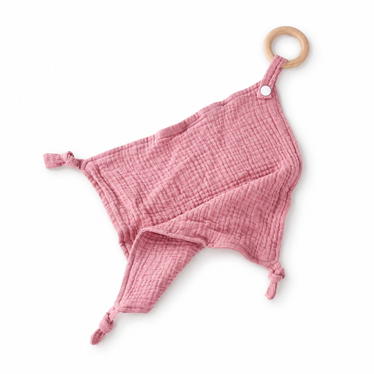 Hydrofiel knuffeldoekje met naam - roze