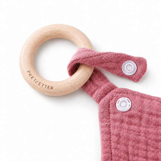 Hydrofiel knuffeldoekje met naam - roze